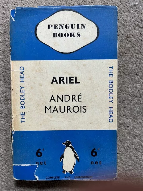 Penguin Paperback No1 ARIEL Andre Maurois 1935 Dust Jacket FIRST EDITION 3rd