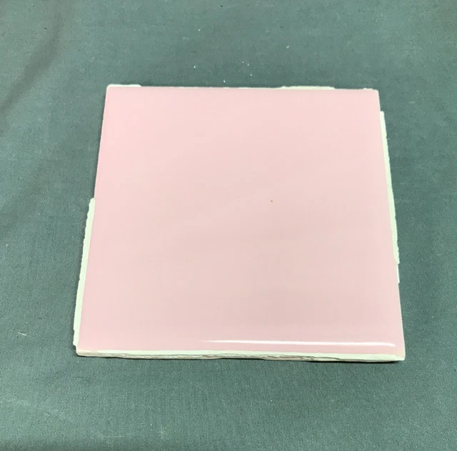 thumbnail image 2 of Stylon Venetian Pink 4.25" X 4.25" Vintage Ceramic Tile – Glossy, Used (4-Pack?) 2 of 5