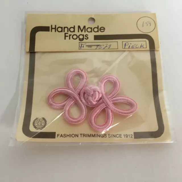 Hirschberg Schutz & Co cierres de rana de coser rosa moda adornos vintage rosa