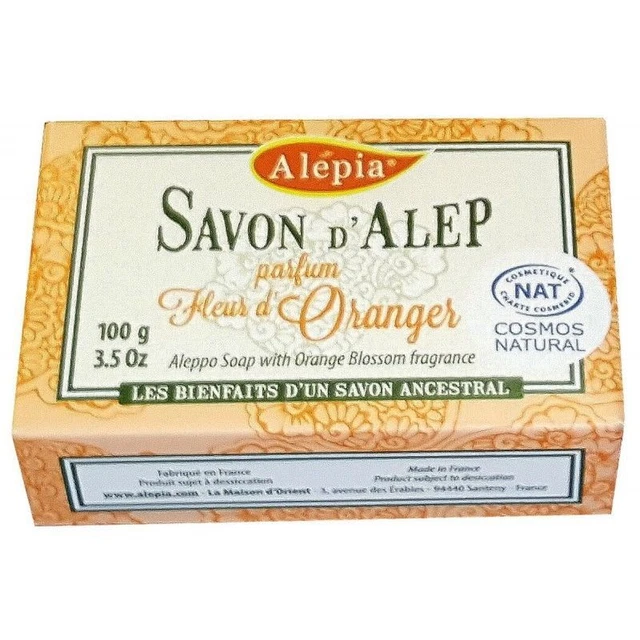 Savon d'Alep Prestige Naturel à la Fleur d'Oranger