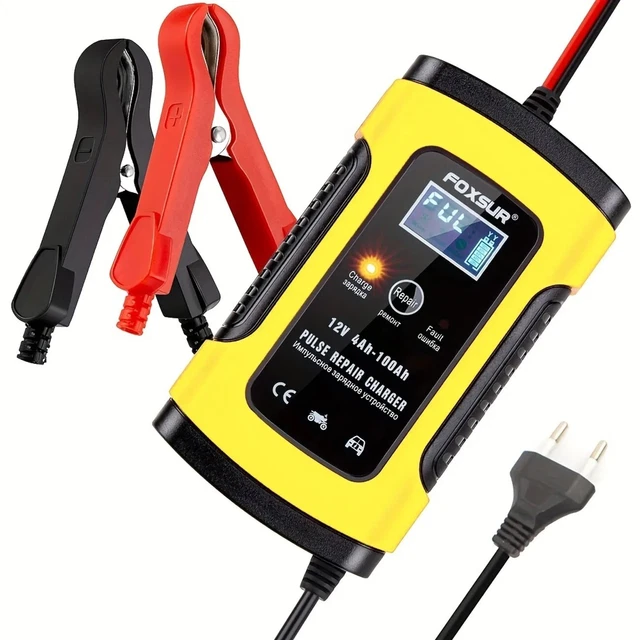 Chargeur De Batterie Voiture Moto Camion Charge Rapide Auto Réparation 5A 12V