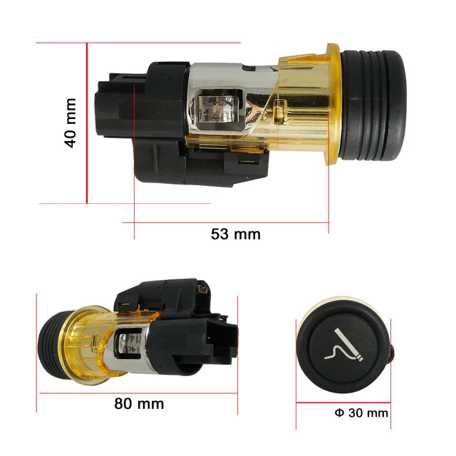 HP Autozubehör Allume-cigare Avec Anneau Lumineux Vert 12 V