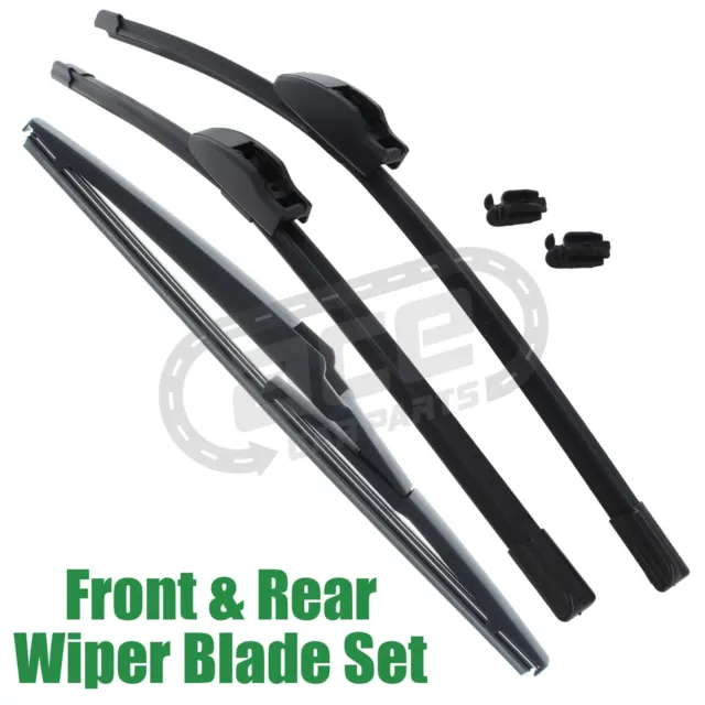 Daihatsu Materia 2007-2010 Front & Rear Windscreen Wiper Blades Set 20" 19" 12"