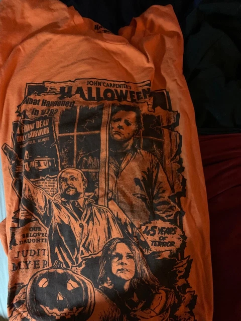 Halloween Michael Myers Shirt Orange 3XL Horror Slasher The Shape Carpenter