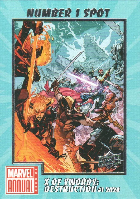 2020-21 Marvel Annual Cards Number 1 Spot #N1S-6 X of Swords: Destruction #1