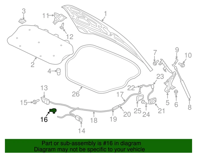 GENUINE VOLVO S90 V90 XC60 XC90 Hood Release Handle Pull Latch