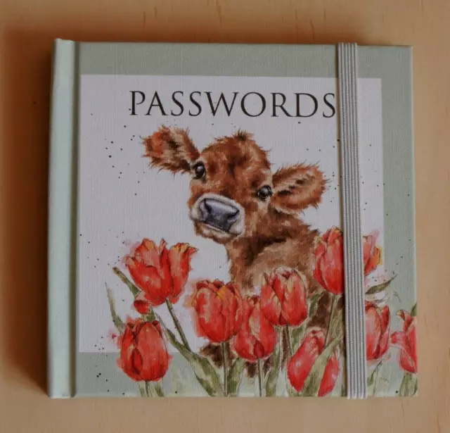 Wrendale Design Passwortbuch PASSWORD Verschieden Tiere Katzen Vögel Hunde Esel