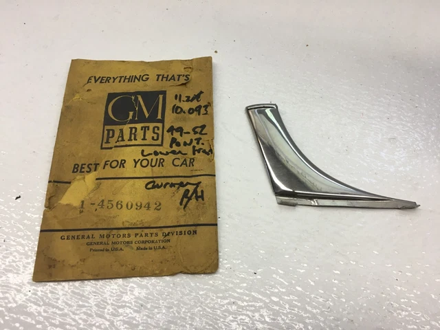 NOS 1949-52 Chevrolet 1000 Series Sedan RH Windshield Corner Molding Reveal Trim