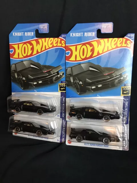 Hot Wheels Knight Rider KITT Super Pursuit Mode Lot of 4