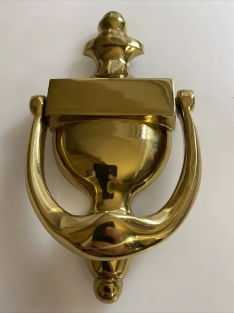 Vintage Knapp 302 Brass Door Knocker NOS zau