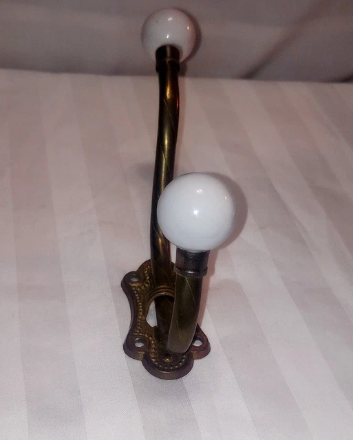 VTG Brass Coat Hooks To Hang Jackets/Bookbags 2