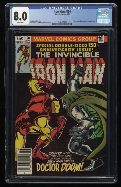 Iron Man #150 CGC VF 8.0 Doctor Doom Appearance! John Romita Jr. Cover!