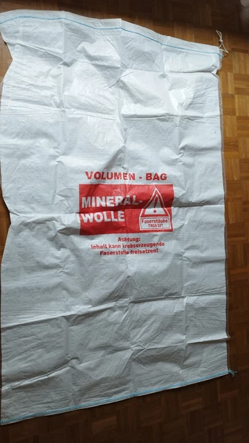 1 Stück KMF Sack Mineralfaserabfälle, PP-Gewebesack · weiß · Qualität 70 g/m² ·