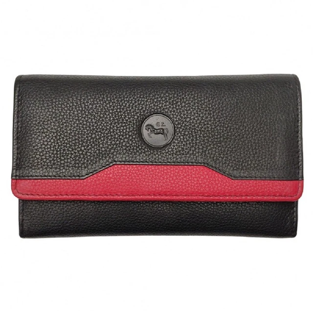 SENDEFN Portefeuille Femme En Cuir Avec Protection RFID - Grand Format, 19 Emplacements Cartes, Fermeture éclair