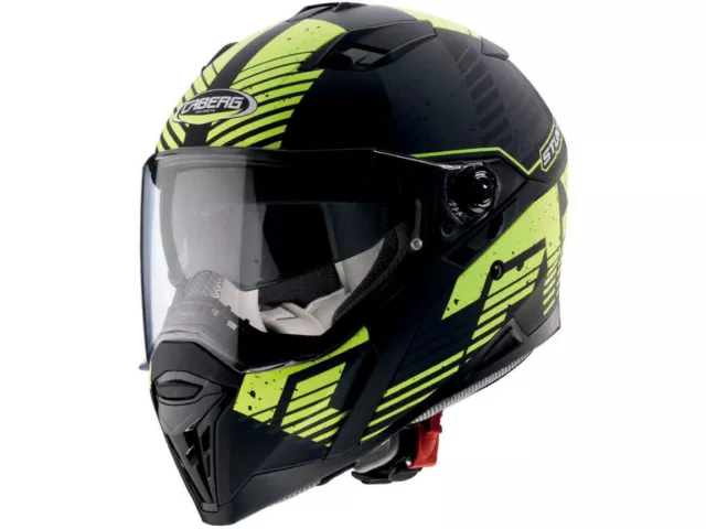 Caberg Integralhelm Stunt Blizzard | Schwarz-Gelb Matt | Motorradhelm aus Pol...