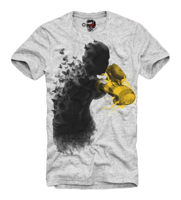 T-shirt E1SYNDICATE BUTTERFLY SHADOW BOXER MIKE TYSON MMA BOXING MUAY THAI 2050g