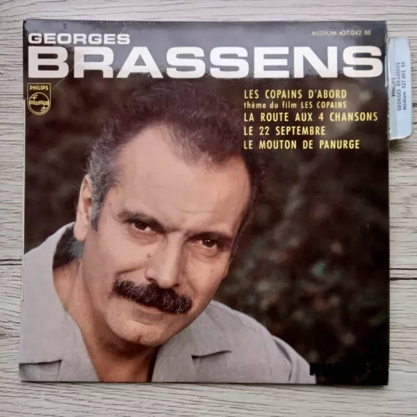Georges Brassens Les Copains d'Abord Super 45 Tours EP Philips 437.042BE