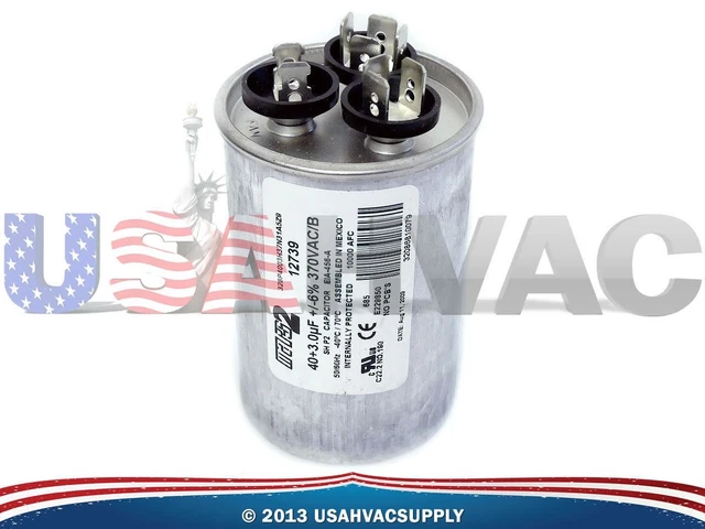 Amrad USA2274 Ersatzkondensator, 40+3 UF, Rund, Für 370/440 VAC – Made In USA