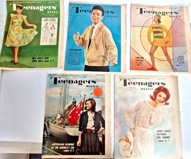 AWW SWEATSHIRT GREEN aww magazine 6 X 1962 Teenagers Weekly
