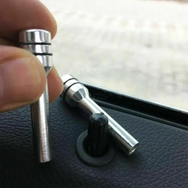 4x Alluminio Interni Auto Porta Locking-Lock Pomello Tirare Perni Copertura Auto