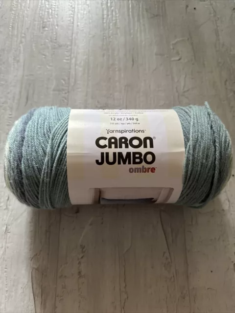 Caron Jumbo Print Ombre Yarn White Water