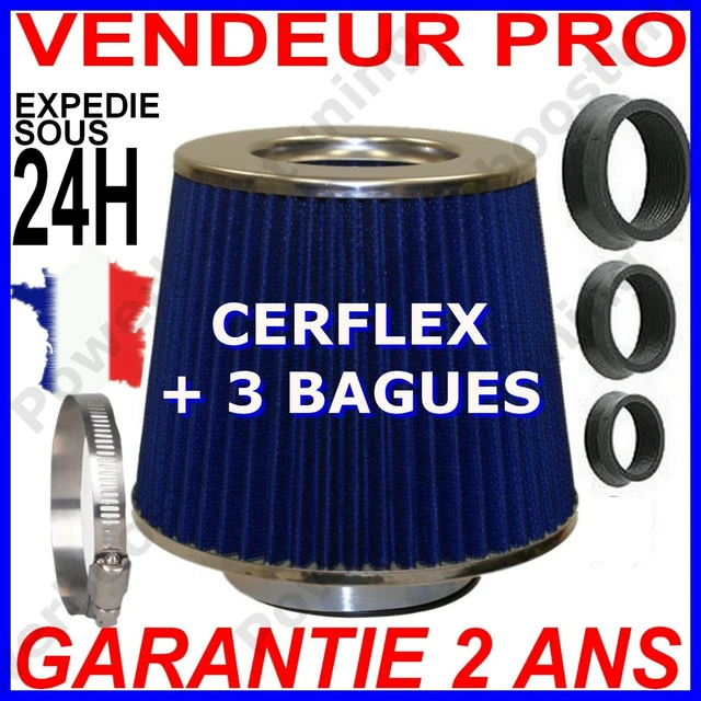 Filtre à Air Conique Kit Admission Directe 76mm Carbone - Pour Dacia, Peugeot, Toyota - Neuf Sous Emballage - Autonet