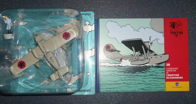 Figurine Avion Blue De Tintin N°43 - Collection Officielle MOULINSART - Neuf Sous Blister