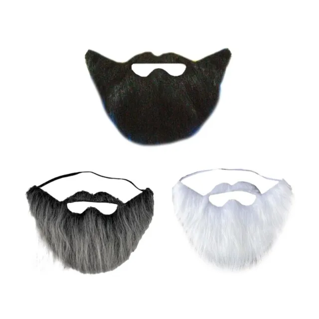 Mustache Christmas Party Supplies DIY Fancy Dress Fake Beard Long Fluff Beards