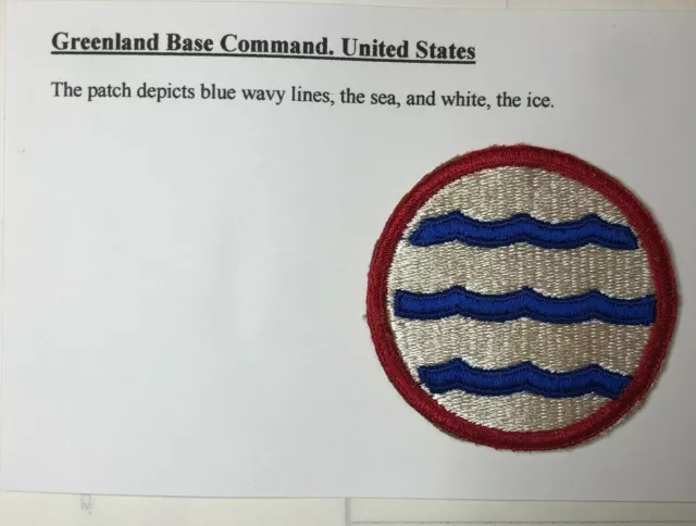 US Army Greenland base Command Cloth Badge Patch