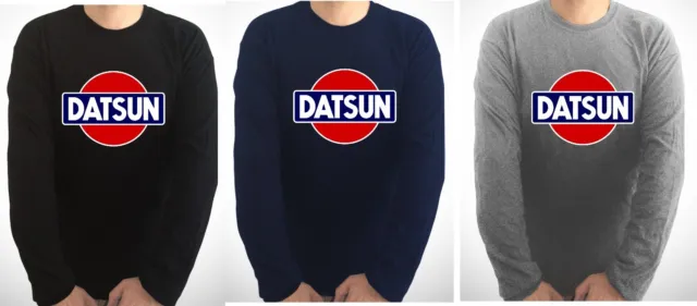 DATSUN LONG SLEEVE  t-shirt,nostalgic, CLASSIC, RETRO LOGO