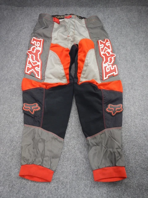 Fox Racing 360 Motocross Pants Mens 34 Red Black Grey Dirt Bike Off Road - Used