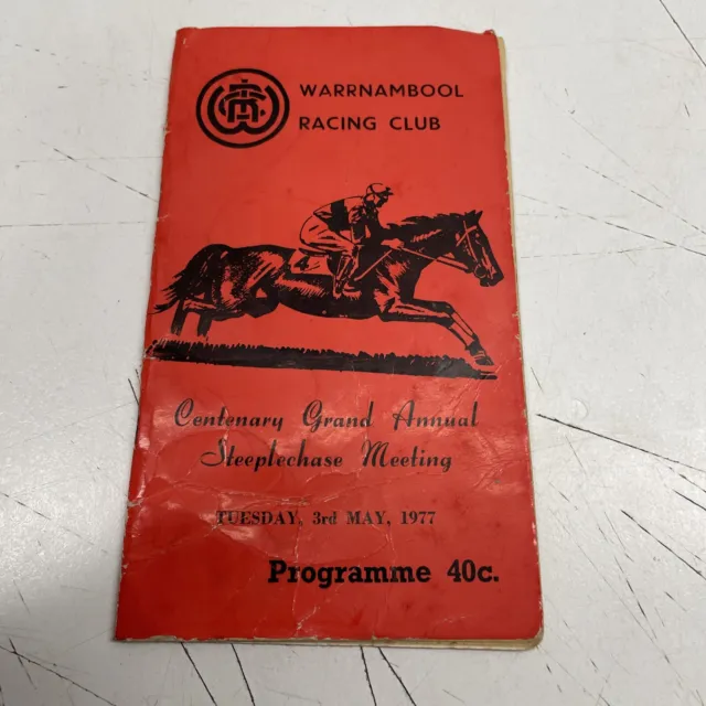 VINTAGE Horse Race Racing Card Programme Guide 1977 Warrnambool Meeting May Vic