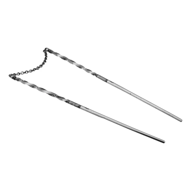Argento CINESE - Bacchette Argento Incise Antiche - Appese Yu