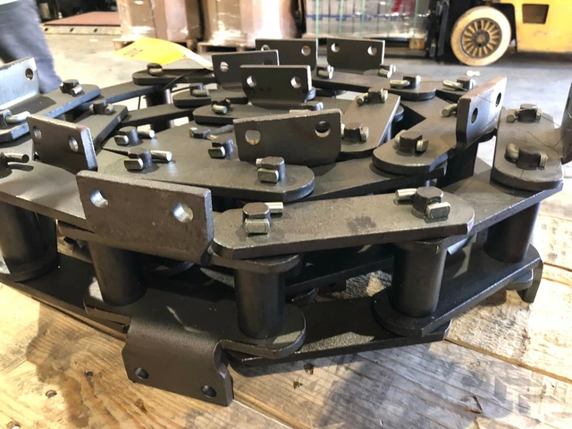 Asphalt Batch Plant /Storage Silo Chain, Renold USA Attachment Lug Chain, 6111-M Asphalt Batch Plant /Storage Silo Chain, Renold USA Attachment Lug Chain, 6111-M