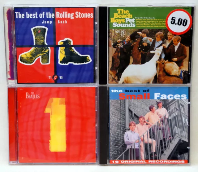 1960s Groups CD Bundle Beach Boys Pet Sounds Rolling Stones Beatles Small Faces