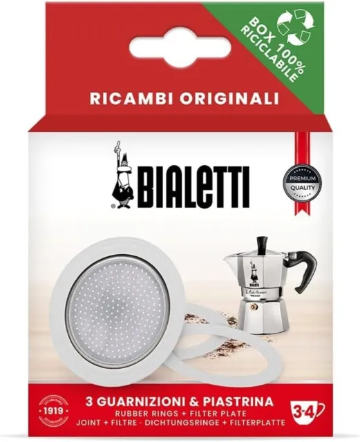 Bialetti Filter Mit Dichtungen 3 4 Tassen Moka Express Timer Espressomaschine