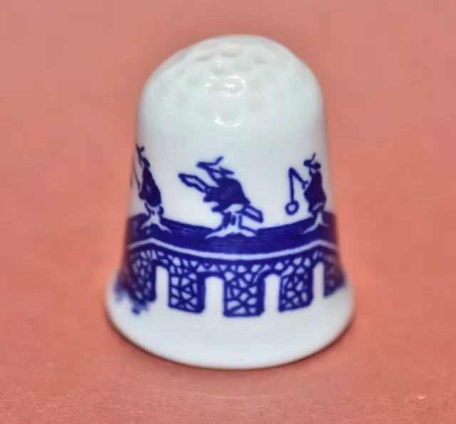 Coalport thimble willow blue & white bone china