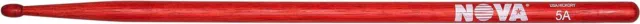 Vic Firth N5AR NOVA Series Drumsticks - 5A - Wood Tip - Red