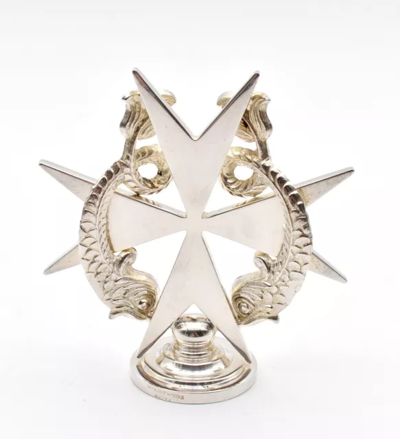 Gutajar Works Malta Mascotte Veicolo Radiatore Maltese Cross Car Mascot