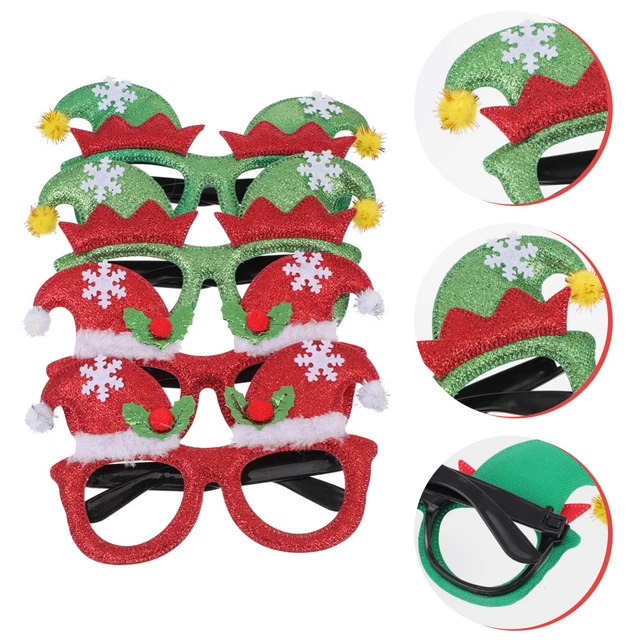 4 pz montatura occhiali pupazzo di neve natalizi occhiali bambini decorazione