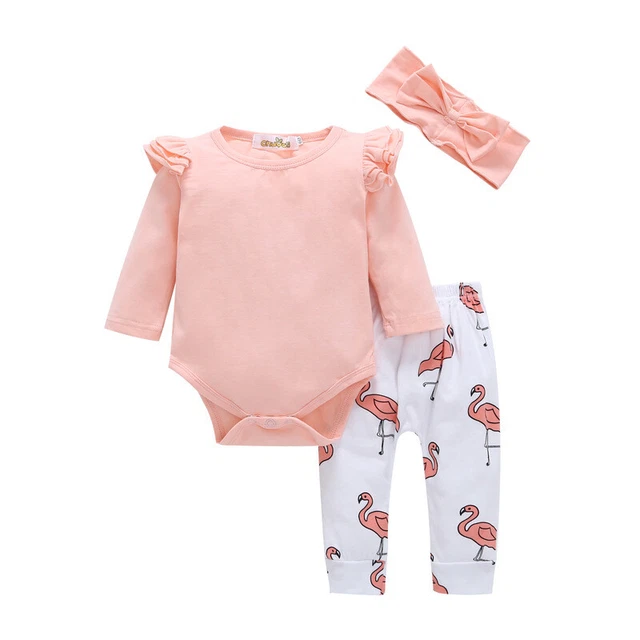 Abiti per bambine bambina toddelr tuta a maniche lunghe top pantaloni set fascia vestiti