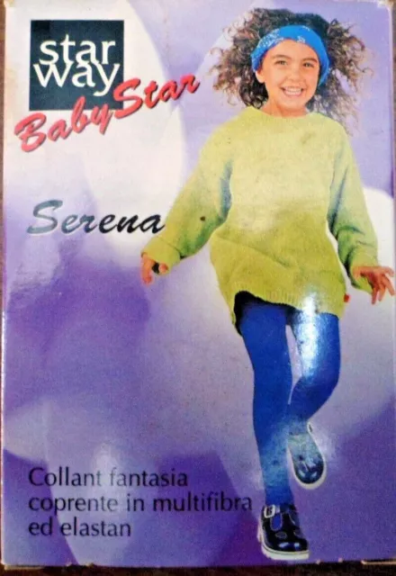 COLLANT  fantasia traforato*  4-6 anni * blu - nero BIMBA BAMBINA CALZAMAGLIA