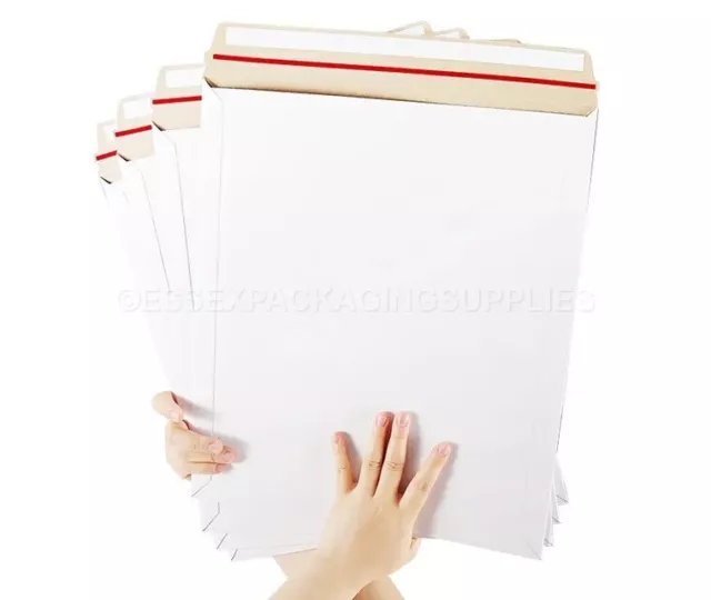 White ALL Board Sturdy Envelopes All Sizes, Multi-purpose usage Quick Delivery