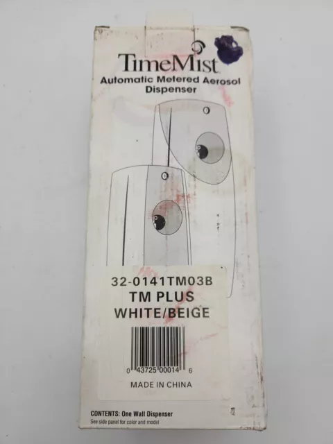 NIB TimeMist Automatic Metered Dispenser Wall Mount White Gray. C-3