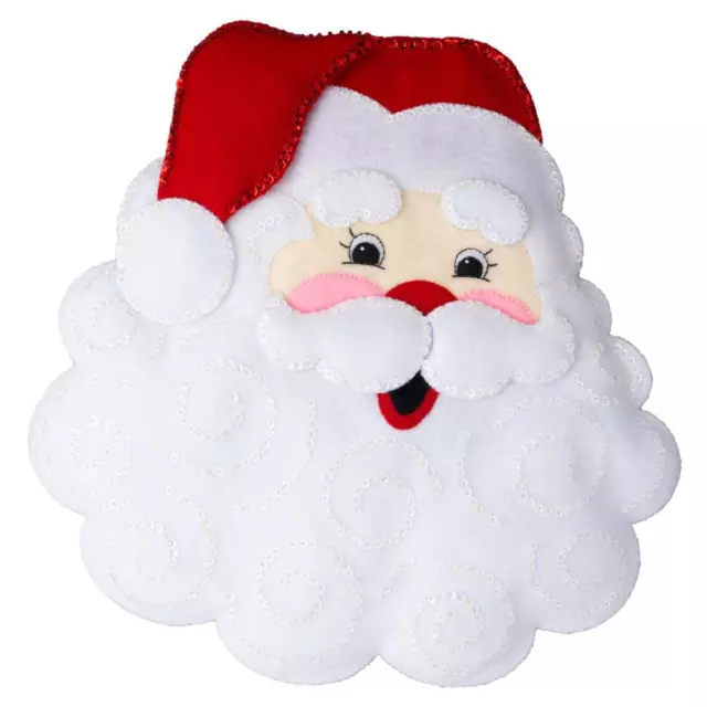Hazlo tú mismo Bucilla Jolly Santa Face almohada colgante de pared de Navidad Kit artesanal 89573E