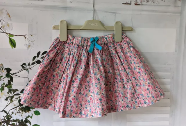 Next Girls Skirt Ditsy Flower Pink 9-12 Months Summer Elasticated Waist