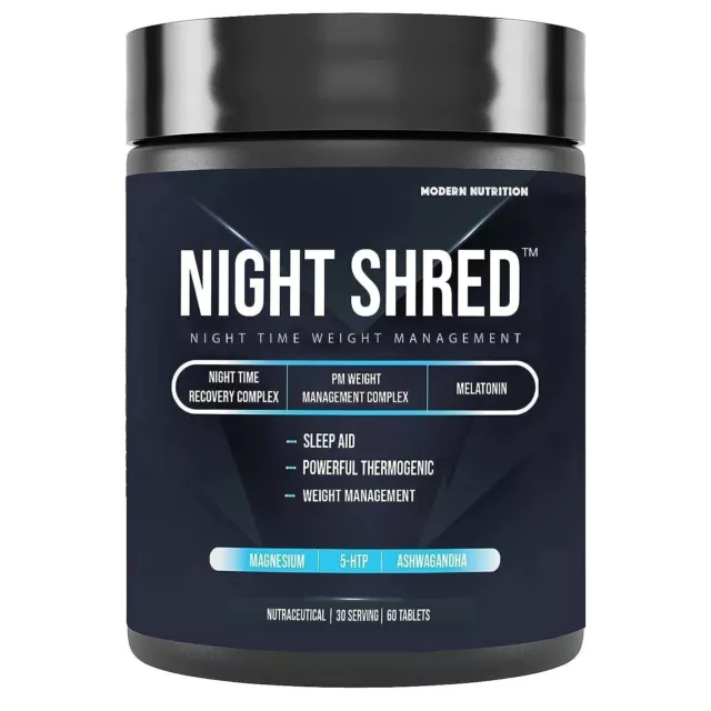 Night Shred | Night Time Fat Burner for Men Women - 60 Tablets F.S PACK OF 1