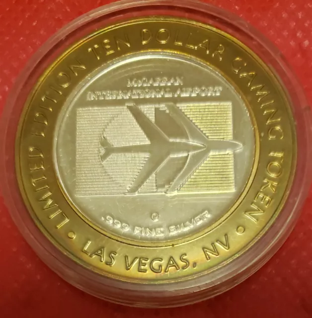 McCARRAN Airport $10 Gaming Token Limited Edition/.999 FineSilver LetFreedomRing