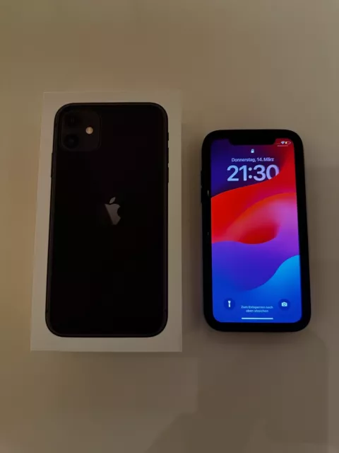 Apple iPhone 11 - 64GB - Schwarz (Ohne Simlock) - Glasbruch Rückseite