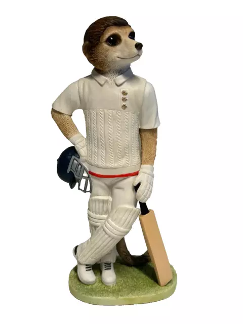 Country Artists Magnificent Meerkats CA04523 Waiting To Bat Cricketer H24cm